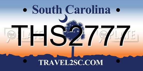 THS2777 South Carolina License Plate