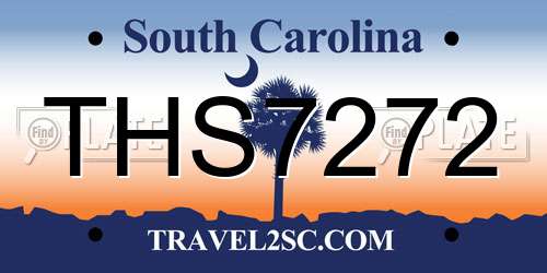 THS7272 South Carolina License Plate