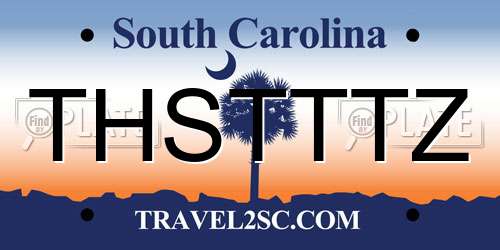 THSTTTZ South Carolina License Plate