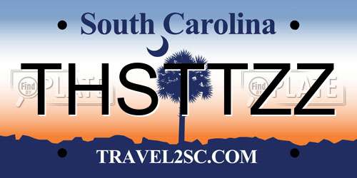 THSTTZZ South Carolina License Plate