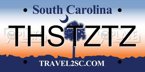THSTZTZ South Carolina License Plate