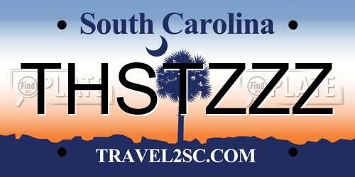 THSTZZZ South Carolina License Plate