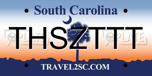 THSZTTT South Carolina License Plate