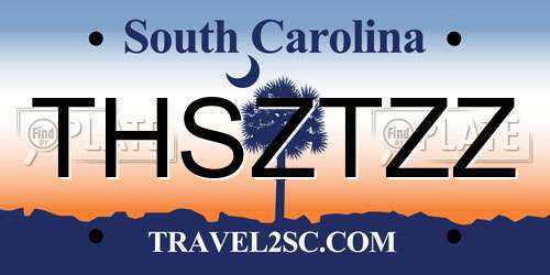 THSZTZZ South Carolina License Plate