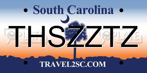 THSZZTZ South Carolina License Plate