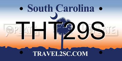 THT29S South Carolina License Plate