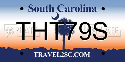 THT79S South Carolina License Plate