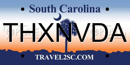 THXNVDA South Carolina License Plate