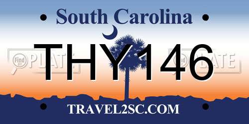 THY146 South Carolina License Plate