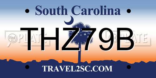 THZ79B South Carolina License Plate