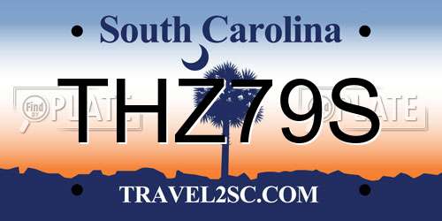 THZ79S South Carolina License Plate