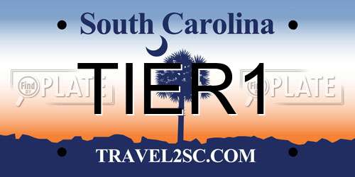 TIER1 South Carolina License Plate