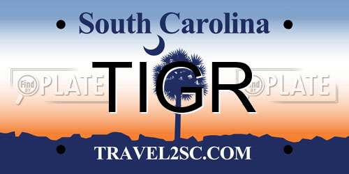 TIGR South Carolina License Plate