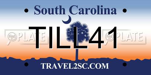 TILL41 South Carolina License Plate