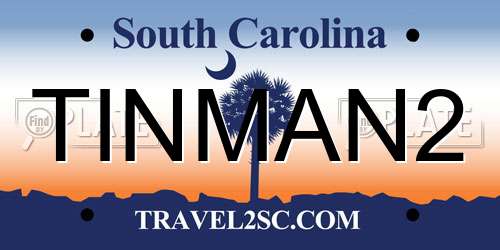TINMAN2 South Carolina License Plate