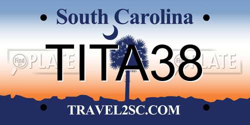 TITA38 South Carolina License Plate