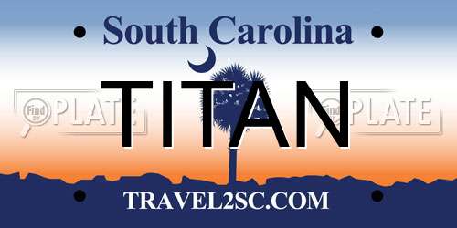 TITAN South Carolina License Plate