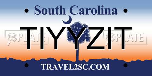TIYYZIT South Carolina License Plate
