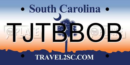TJTBBOB South Carolina License Plate