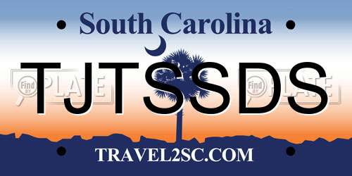 TJTSSDS South Carolina License Plate