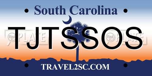 TJTSSOS South Carolina License Plate