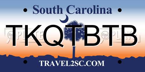 TKQTBTB South Carolina License Plate