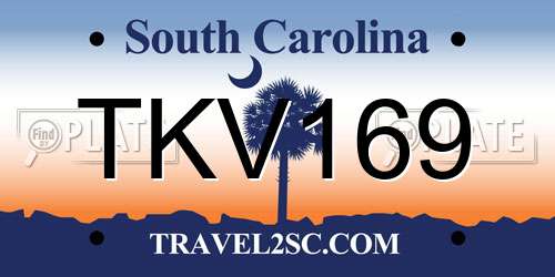 TKV169 South Carolina License Plate