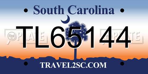 TL65144 South Carolina License Plate