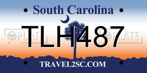 TLH487 South Carolina License Plate