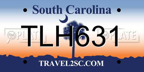 TLH631 South Carolina License Plate