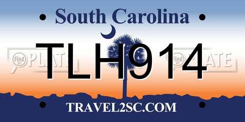 TLH914 South Carolina License Plate