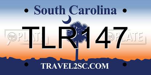 TLR147 South Carolina License Plate
