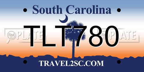 TLT780 South Carolina License Plate