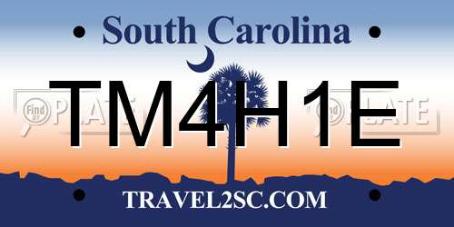 TM4H1E South Carolina License Plate