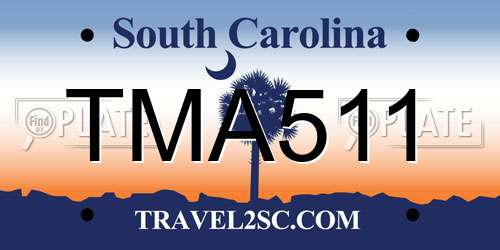 TMA511 South Carolina License Plate