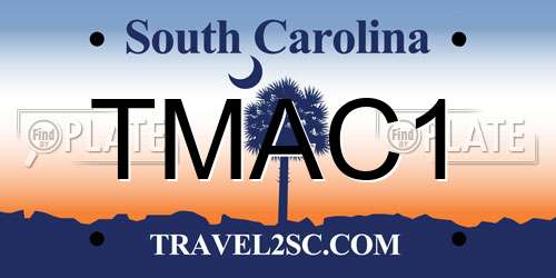 TMAC1 South Carolina License Plate