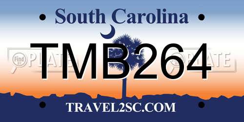 TMB264 South Carolina License Plate