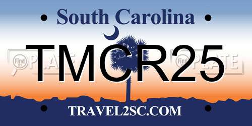 TMCR25 South Carolina License Plate