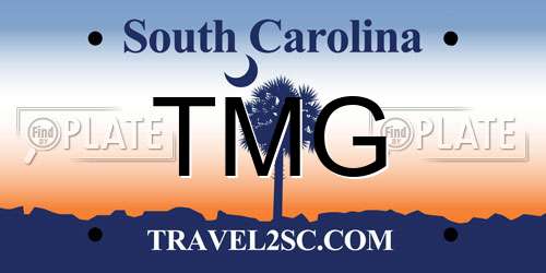TMG South Carolina License Plate