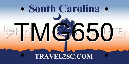 TMG650 South Carolina License Plate
