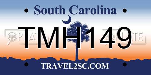 TMH149 South Carolina License Plate