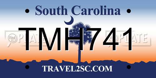 TMH741 South Carolina License Plate