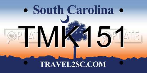 TMK151 South Carolina License Plate