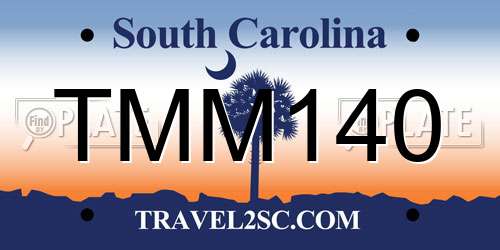 TMM140 South Carolina License Plate