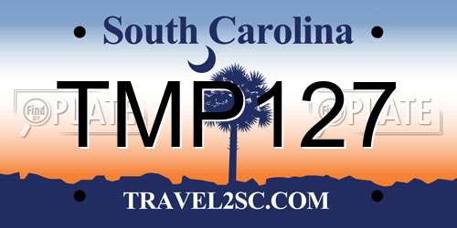 TMP127 South Carolina License Plate