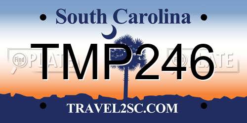 TMP246 South Carolina License Plate