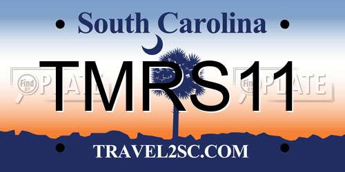 TMRS11 South Carolina License Plate