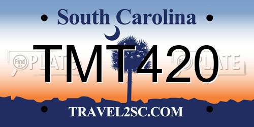 TMT420 South Carolina License Plate