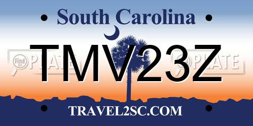 TMV23Z South Carolina License Plate