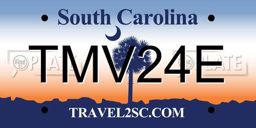 TMV24E South Carolina License Plate